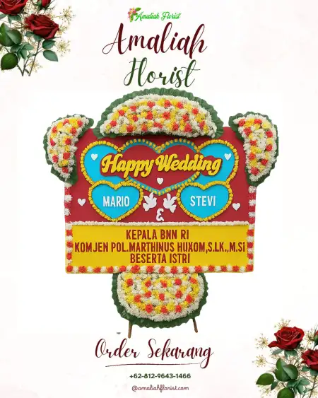 Papan Bunga Pernikahan Soadara